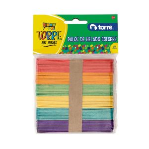 PALOS HELADO 50 UNI COLORES TORRE