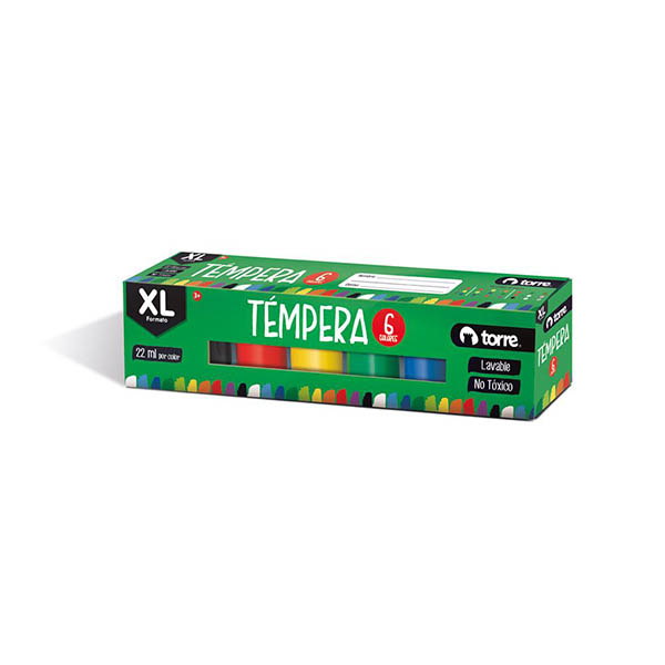 TEMPERA 6 COLORES TORRE