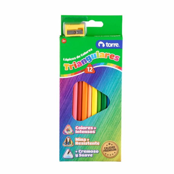 LAPIZ 12 COLOR LARGO TRIANG IMAGIA