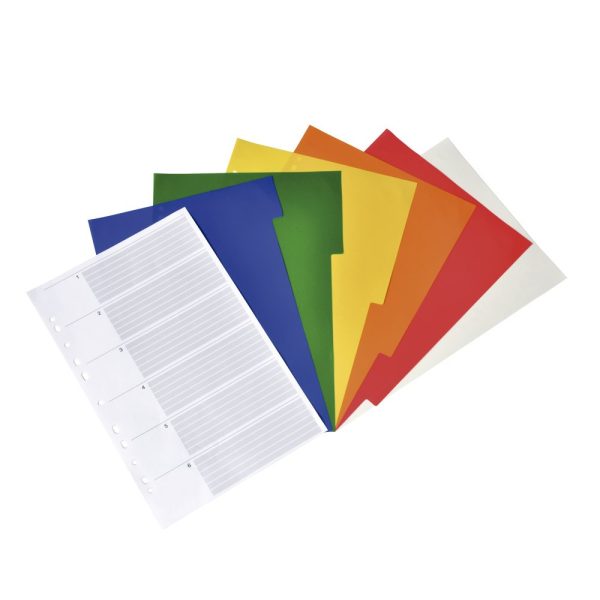 SEPARADOR PP OF COLORES 6 POS. 11 PERF.