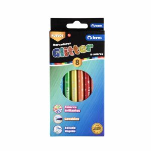 PLUMONES GLITTER 8 COL TORRE