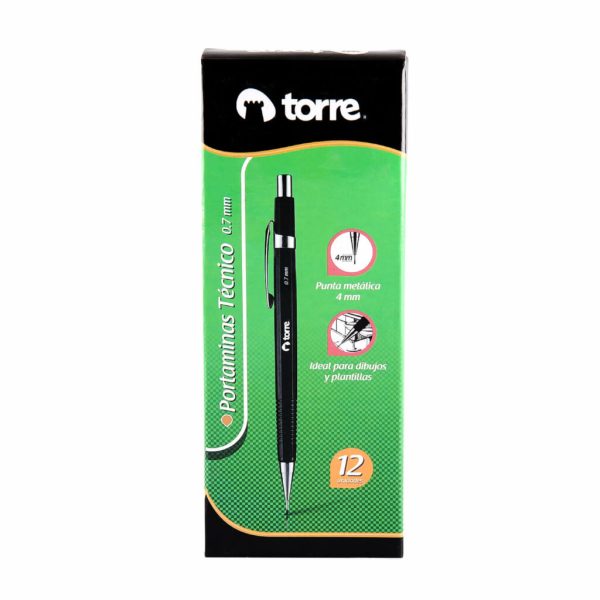 PORTAMINAS 0,7 MM TÉCNICO NEGRO TORRE