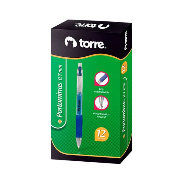 PORTAMINAS 0,7MM AZUL TORRE