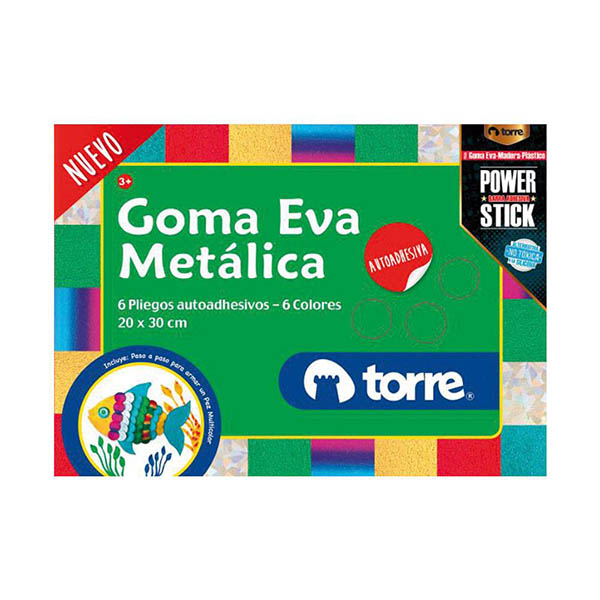 BOLSON GOMA EVA METÁLICA C/STICKER TORRE