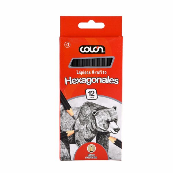 LAPICES GRAFITO HEXAG. 12UNI COLON