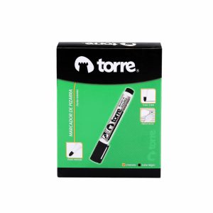 MARCADOR PIZARRA PTA REDONDA NEGRO TORRE
