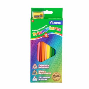 LAPIZ 12 COLOR LARGO TRIANG IMAGIA