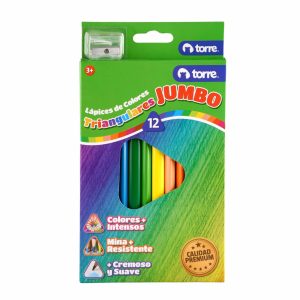 LAPIZ 12 COLOR TRIANG JUMBO TORRE IMAGIA
